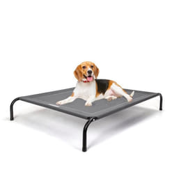 Nobleza - Lit Chien Surélevé, Lit Surelever Pour Chien, Lit de Camp pour Chiens Chats,Gris, M 105x80x20CM