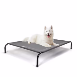 Nobleza - Lit Chien Surélevé, Lit Surelever Pour Chien, Lit de Camp pour Chiens Chats,Gris, L 124x90x20CM
