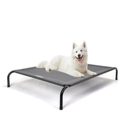 Nobleza - Lit Chien Surélevé, Lit Surelever Pour Chien, Lit de Camp pour Chiens Chats,Gris, L 124x90x20CM