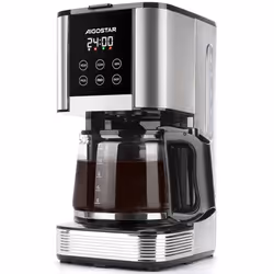 Cora - Cafetière filtre Programmable 24h, Capacité 1,5L, Écran LCD, Cafetiere electrique 14 tasses, acier inoxydable, 1000W