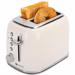 Grille Pain, 2 Fentes Extra-Larges, 6 Niveaux de Dorage, Fonction Bagel/Décongélation/Réchauffage/Annulation, Tiroir Ramasse- ...