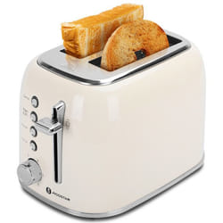 Grille Pain, 2 Fentes Extra-Larges, 6 Niveaux de Dorage, Fonction Bagel/Décongélation/Réchauffage/Annulation, Tiroir Ramasse-Miettes Amovible, 800W