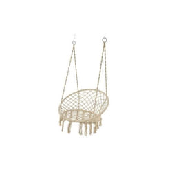 Chaise hamac - KAEMINGK - avec franges - beige - pour jardin