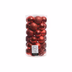 Lot de 37 boules EDM - esprit de Noël - Rouge - 71868