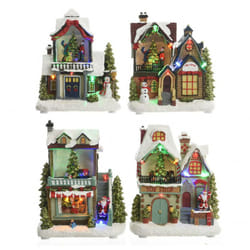 EDM - Maison Décor De Noël Lumineuse Led 3xaa 14x9x20cm Modèles Assortis