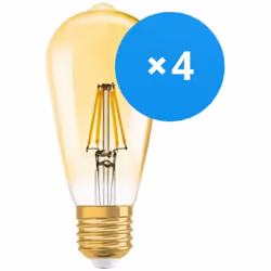 Lampesdirect ® est le grossiste de Ampoules LED | Chez Lampesdirect, le "Lot 4x Ledvance Vintage 1906 LED E27 Poire Claire 6. ...