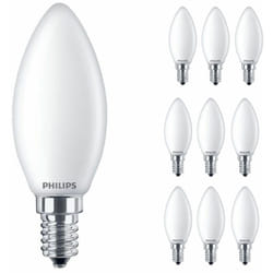 Lot 10x Philips Corepro LED Bougie E14 Dépolie 4.3W 470lm - 827