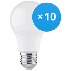 Sans Marque - Lot 10x led ampoule E27 Poire Dépolie 4.9W 470lm - 830 Blanc