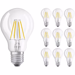 Lampesdirect ® est le grossiste de Ampoules LED | Chez Lampesdirect, le "Lot 10x Ledvance CLASSIC LED E27 Poire Filament Clai ...