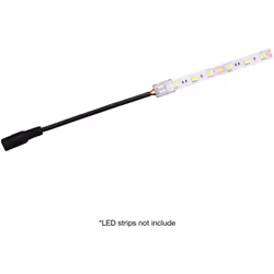 Chez Lampesdirect, le "Noxion Rubans LED Naga - Rubans to DC Prise 15cm Connecteur (2pin/Seul Couleur/8mm)(EAN: 8719157054355 ...