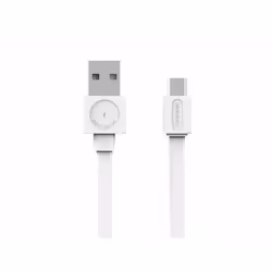 Allocacoc 10452WT/USBMBC, USB A, Micro-USB B, Mâle/Mâle, Blanc