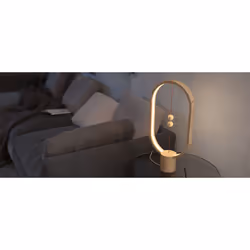 Allocacoc Heng Balance lampe de table LED Bois