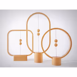 Allocacoc Heng Balance Square lampe de table LED Bois