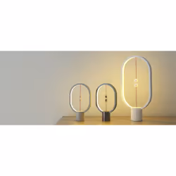 Allocacoc Heng Balance Ellipse Mini lampe de table LED Gris