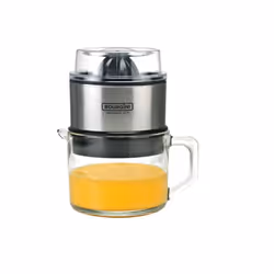 Bourgini Classic Lotte Juicer Deluxe, Acier inoxydable, Transparent, 0,75 L, Verre, Acier inoxydable, 60 W, 240 V