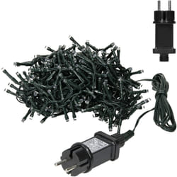 Ecd Germany - Guirlande Chaîne Lumineuse, 180 LEDs, pvc Vert Foncé, Blanc Chaud, IP44, Longueur 6m, 180 Ampoules, Rideau Lumineaux à LEDs,