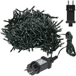 Ecd Germany - Guirlande Chaîne Lumineuse, 360 LEDs, pvc Vert Foncé, Blanc Chaud, IP44, Longueur 12m, 360 Ampoules, Rideau Lumineaux à LEDs,