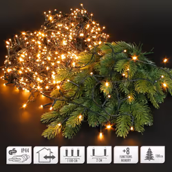 Livraison : 1x chaîne lumineuse à 560 LEDs, y compris le bloc d'alimentation. Informations techniques : Matériau : PVC, ampou ...