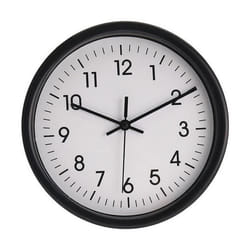 Horloge murale - edm - Noir - Ø 20 cm - PVC - Design contemporain