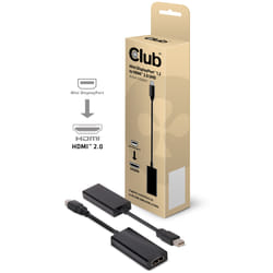 CLUB3D CAC-1170 changeur de genre de câble Mini DisplayPort 1.2 HDMI 2.0 Noir