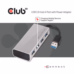 CLUB3D USB 3.0 Hub 4-Port with Power Adapter - Vue supplémentaire 10