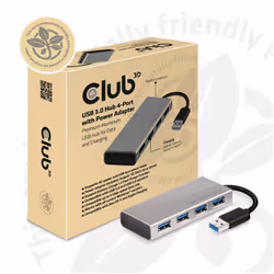 CLUB3D USB 3.0 Hub 4-Port with Power Adapter - Vue supplémentaire 8