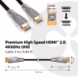 CLUB3D HDMI 2.0 Cable 3Meter UHD 4K/60Hz 18Gbps Certified Premium High Speed - Vue supplémentaire 5
