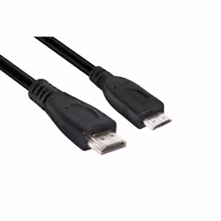 CLUB3D Mini HDMI™ to HDMI™ 2.0 4K60Hz Cable 1M / 3.28Ft, 1 m, HDMI Type C (Mini), HDMI Type A (Standard), 18 Gbit/s, Noir