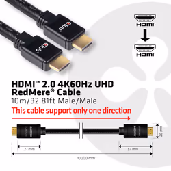 CLUB3D HDMI 2.0 4K60Hz RedMere cable 10m/32.8ft - Vue supplémentaire 4