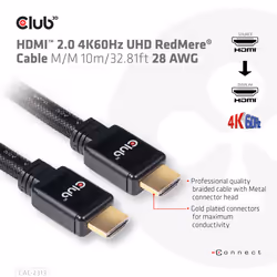 CLUB3D HDMI 2.0 4K60Hz RedMere cable 10m/32.8ft - Vue supplémentaire 9