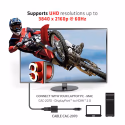 CLUB3D DisplayPort 1.2 to HDMI 2.0 UHD Active Adapter - Vue supplémentaire 4