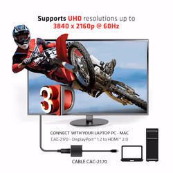 CLUB3D Mini DisplayPort 1.2 to HDMI 2.0 UHD Active Adapter - Vue supplémentaire 4