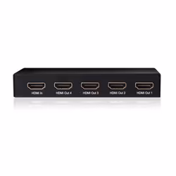 CLUB3D HDMI™ 4K@60Hz UHD Splitter AC Power 4 ports, HDMI, 2.0a, 4096 x 2160 pixels, Noir, Métal, 60 Hz