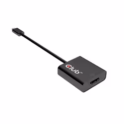 CLUB3D USB 3.1 Type C to HDMI 2.0 UHD 4K 60Hz Active Adapter, USB 3.1 Type C, HDMI 2.0, 0,15 m, Noir