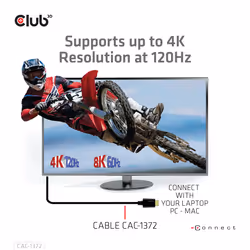CLUB3D Ultra High Speed HDMI 4K120Hz, 8K60Hz Certified Cable 48Gbps M/M 2 m / 6.56 ft - Vue supplémentaire 11
