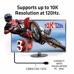 CLUB3D Ultra High Speed HDMI 4K120Hz, 8K60Hz Certified Cable 48Gbps M/M 2 m / 6.56 ft - Vue supplémentaire 5