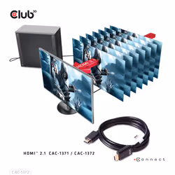 CLUB3D Ultra High Speed HDMI 4K120Hz, 8K60Hz Certified Cable 48Gbps M/M 2 m / 6.56 ft - Vue supplémentaire 9