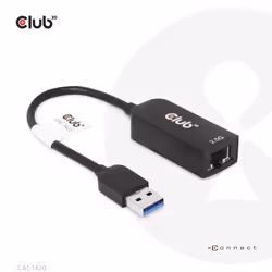 CLUB3D CAC-1420, Avec fil, USB, Ethernet, 2500 Mbit/s, Noir
