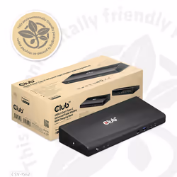 CLUB3D CSV-1562, Station d'accueil, USB 3.2 Gen 1 (3.1 Gen 1) Type-C, 3,5 mm, USB Type-A, USB Type-C, Noir, Énergie