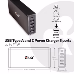 CLUB3D CAC-1903EU chargeur d'appareils mobiles Universel Noir Secteur Intérieure - Vue supplémentaire 5