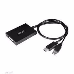 CLUB3D cac-1010, Displayport/usb, DVI-I Daul link, 0,6 m, Noir, Blanc