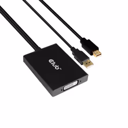 CLUB3D cac-1130, 0,6 m, MiniDP/USB-A, DVI-D, Mâle, Femelle, Or