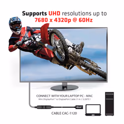 CLUB3D cac-1120 1 m Mini DisplayPort DisplayPort Noir - Vue supplémentaire 5