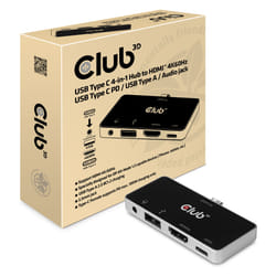 CLUB3D CSV-1591 station d'accueil USB 3.2 Gen 1 (3.1 Gen 1) Type-C Noir, Chrome