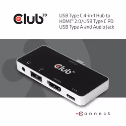 CLUB3D CSV-1591 station d'accueil USB 3.2 Gen 1 (3.1 Gen 1) Type-C Noir, Chrome - Vue supplémentaire 4