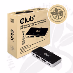 CLUB3D CSV-1591 station d'accueil USB 3.2 Gen 1 (3.1 Gen 1) Type-C Noir, Chrome - Vue supplémentaire 5