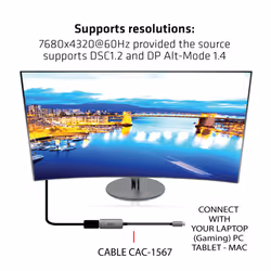 CLUB3D CAC-1567 adaptateur graphique USB 7680 x 4320 pixels Noir, Argent - Vue supplémentaire 5