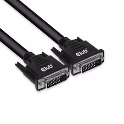 CLUB3D DVI-D DUAL LINK (24+1) CABLE BI DIRECTIONAL M/M 3m 9.8 ft 28AWG, DVI-D, DVI-D, 3 m, Noir