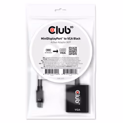 CLUB3D CAC-2113, 0,228 m, Mini Displayport, VGA, Mâle, Femelle, Droit