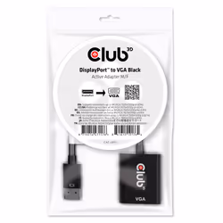 CLUB3D CAC-2013, 0,228 m, Displayport, VGA, Mâle, Femelle, Droit